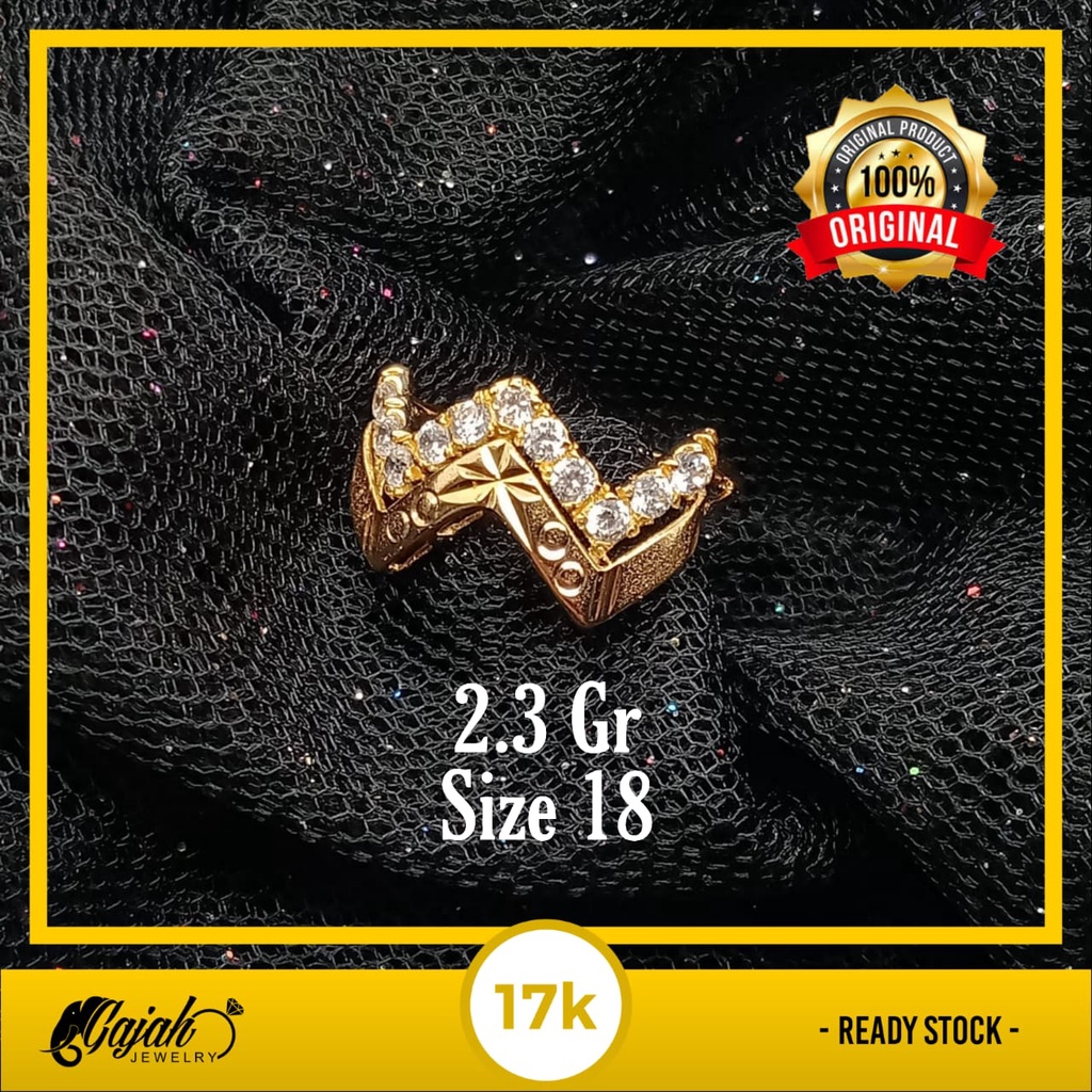 Cincin Emas 17K - 2.3 Gr Kadar 750 - 4426