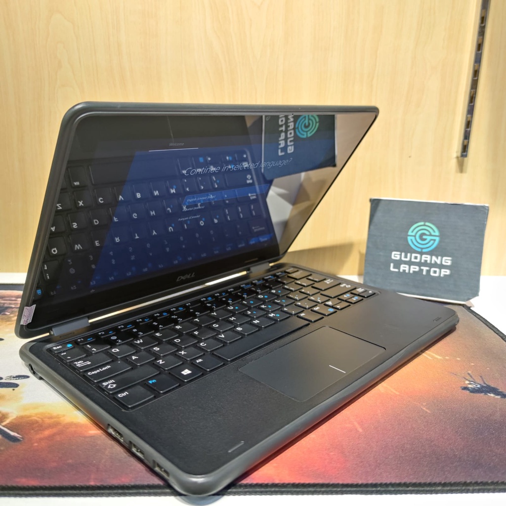 LAPTOP 2IN1 MURAH DELL LATITUDE 3190 N5000 RAM 8GB SSD 256GB TOUCH WIN10 LIKE NEW