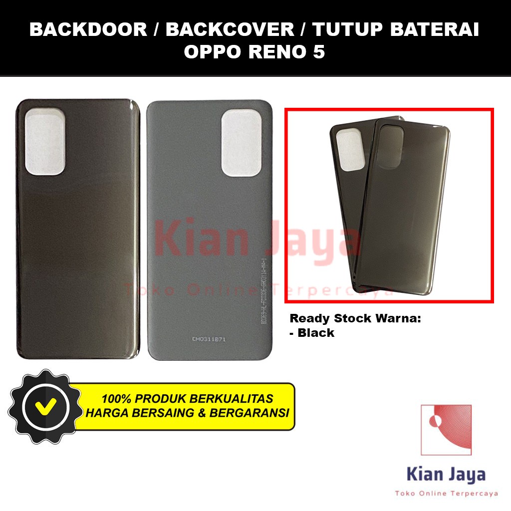 Backdoor Oppoo Reno 5 Back Cover Tutup Belakang Baterai Cassing Casing Backcase Original