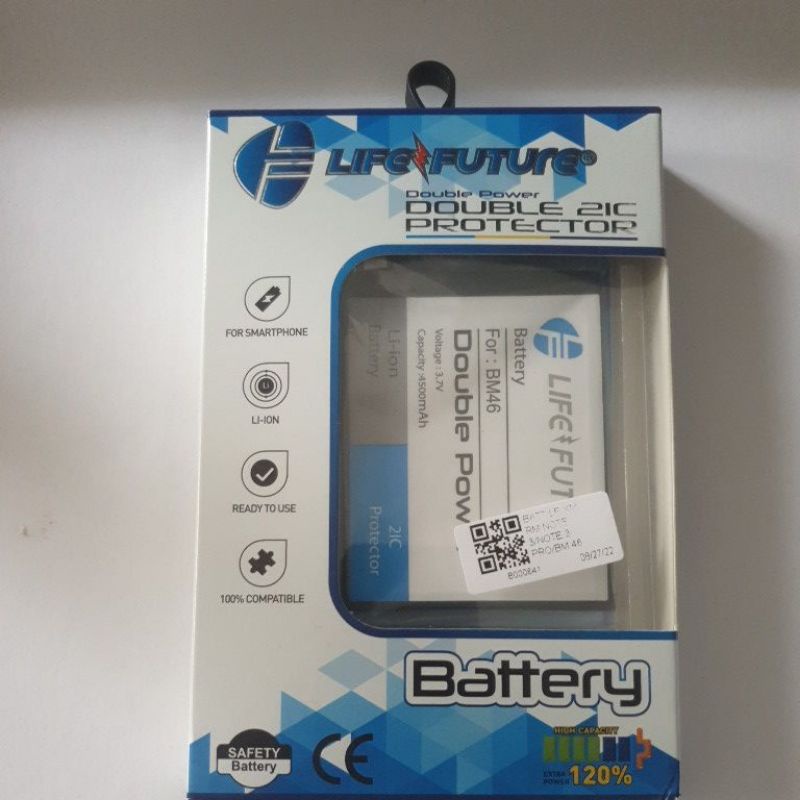 Batre Xiaomi Redmi Note 3 Redmi Note 3 pro BM46 double power LF