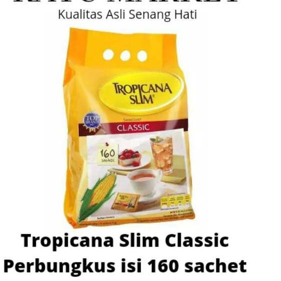 

☜ TROPICANA SLIM SWEETENER CLASSIC 160 SACHET GULA ☝