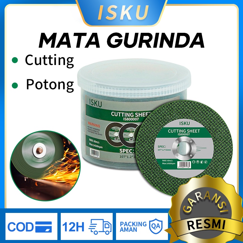 ISKU Mata Gerinda Potong Cutting / mata cutting besi 4 inch Cutting Wheel 1 Box 25pcs 50pcs