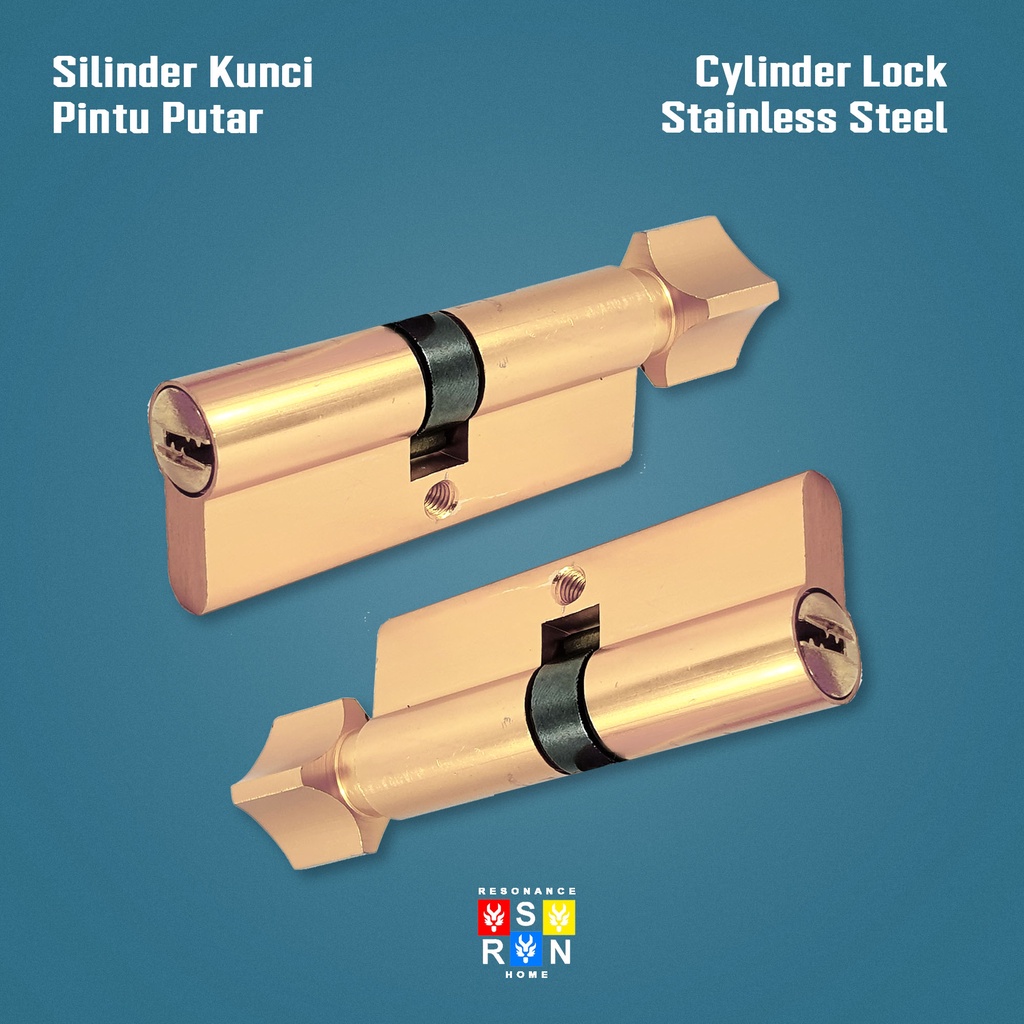 Silinder Kunci Pintu Knob Knop Model Putar 70MM Cylinder Keyhole Set Resonance Home