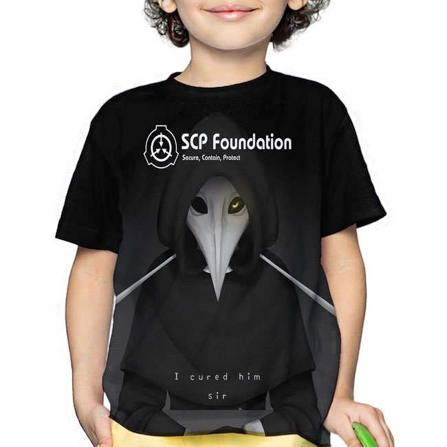 Baju SCP Anak Laki Laki Kaos Game Scp Foundation 049 V2.3D