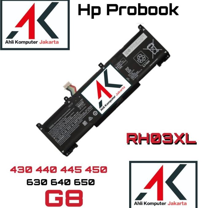Baterai Hp RH03XL hstnn -ob1t Probook 440 g8 450 g8 430 g8 640 g8