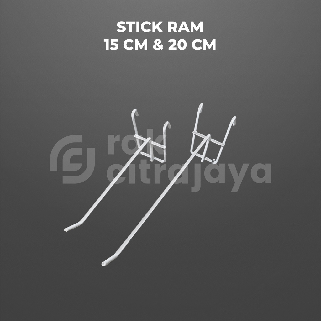 15cm 20cm HOOK STIK GANTUNGAN CANTOLAN RAM DISPLAY RAK AKSESORIS TOKO