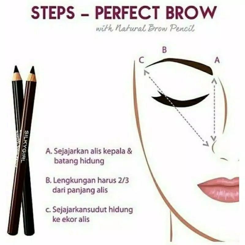 SILKYGIRL NATURAL BROW PENCIL (PENSIL ALIS) WATERPROOF