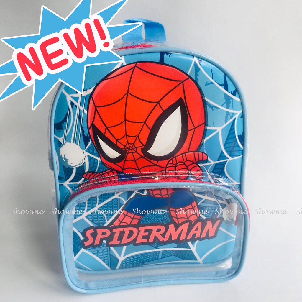 SHOWME TAS RANSEL MIKA ANAK SEKOLAH / MIKA PREMIUM /LUNCH BAG / BINGKISAN / ULANG TAHUN / TAS BOTOL SUSU / TAS BABY / TRAVEL BAGS / TAS MIKA / GOODIE BAG SPIDERMAN  CUTE BLUE