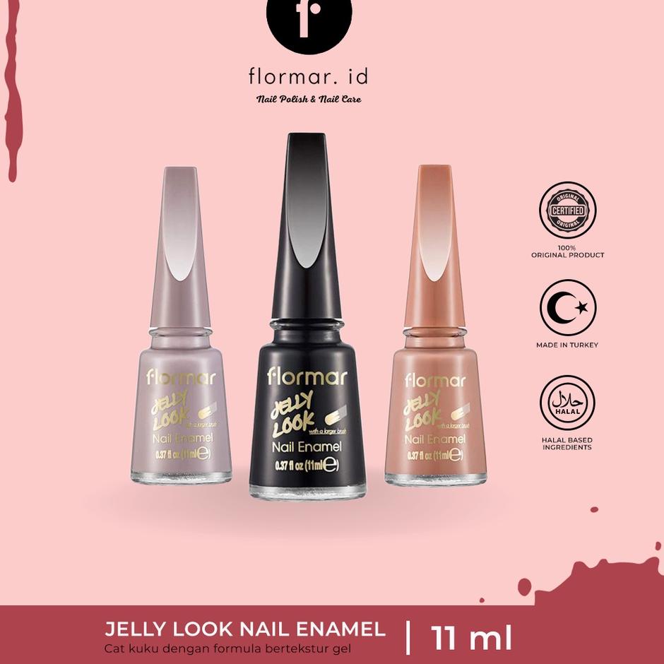 Promo Kutek Flormar Jelly Look Nail Enamel (JL28-JL24-JL31-JL27-JL43-JL44-JL52-JL30)
