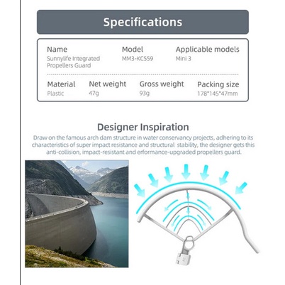 Sunnylife Integrated Propellers Guard Shielding Rings for DJI Mini 3