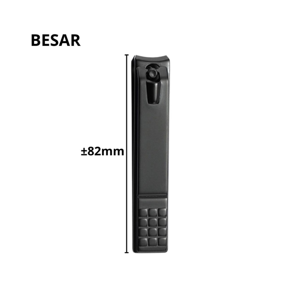 GUNTING KUKU HITAM STAINLLES MANICURE PEDICURE - ALAT GUNTING KUKU UKURAN BESAR DAN KECIL - BD