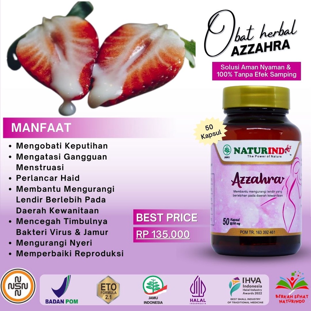 Obat Herbal Kewanitaan Keputihan Telat Datang Bulan Haid Tidak Lancar Herbal Azzahra Naturindo Fit O