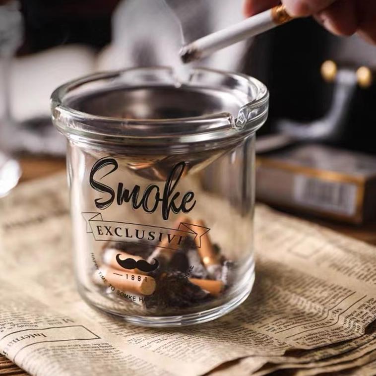 12.12 Product HOT Glass Ashtray Modern Industrial / Asbak Rokok Kaca Transparan H402 gas 