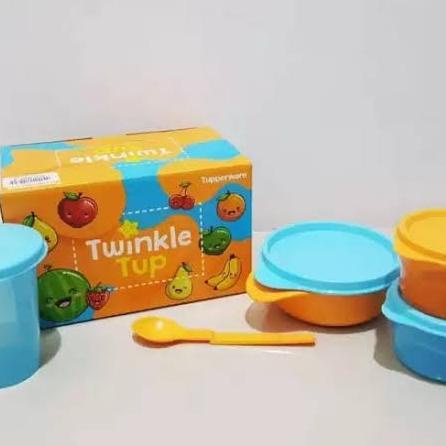 New Twinkle Tup Tupperware Feeding Set Baby Gift Alat Makan Bayi Mpasi