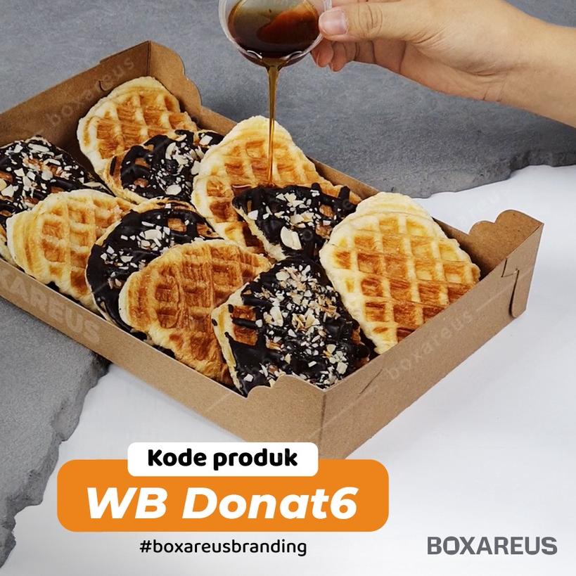 ➪ Box Donat isi 6 | Dus Donat Laminasi | Kotak Mika | WB DONAT6 ☇