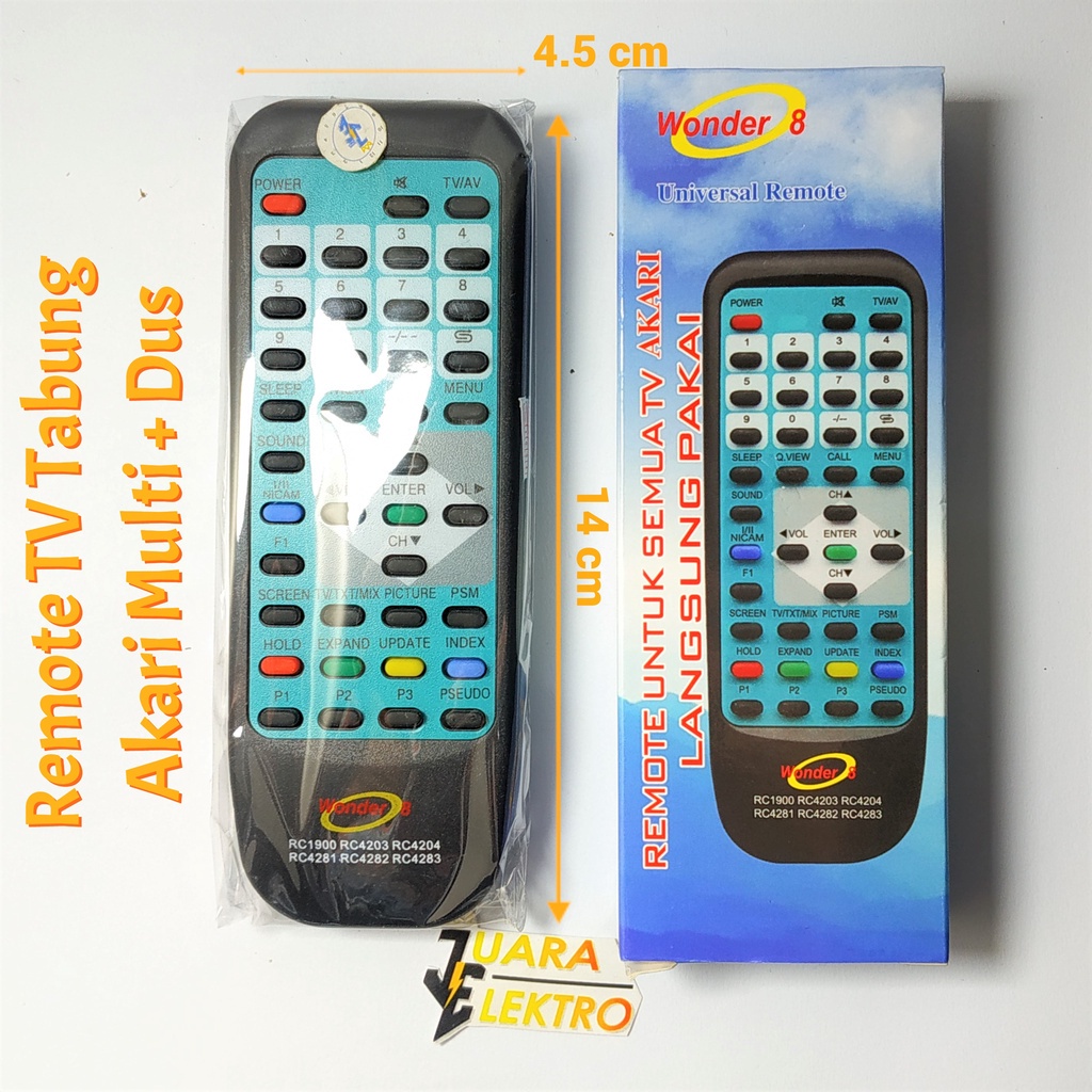 Remote TV Tabung Akari Multi + Dus