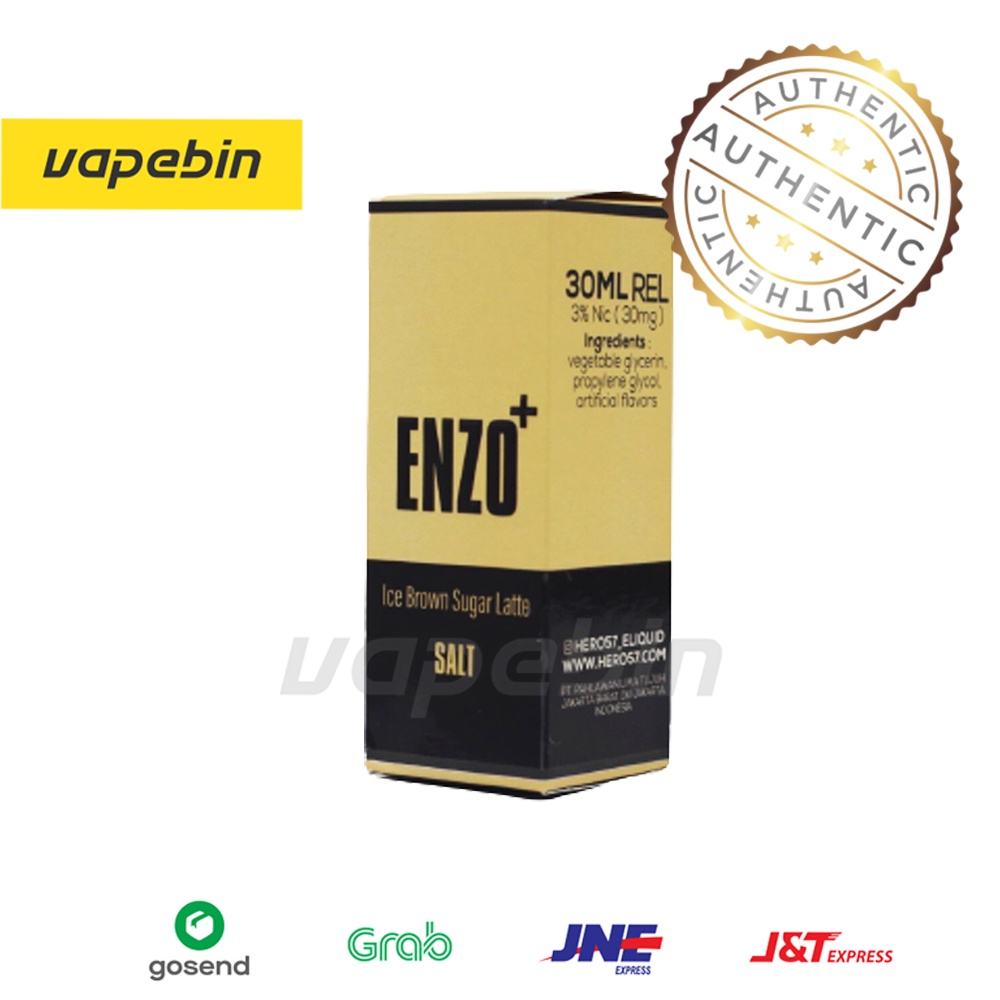 LIQUID ENZO ICE BROWN SUGAR LATTE SALTNIC - ENZO SALT BROWN SUGAR 30ML