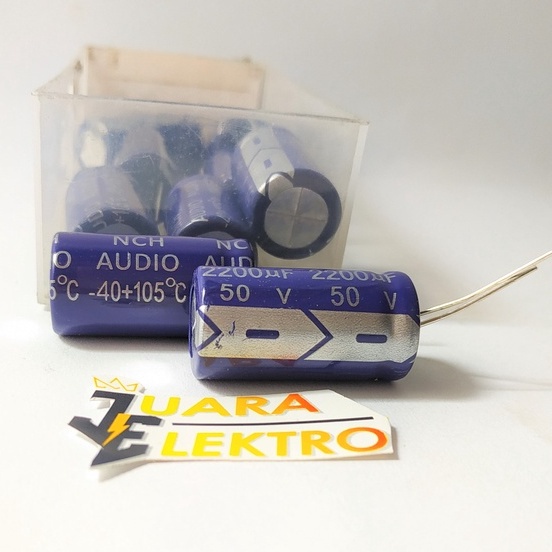 KAPASITOR ELCO 2200uF / 50V (1 Pcs) | Capasitor Elko 2200 uF/50 Volt NCH AUDIO