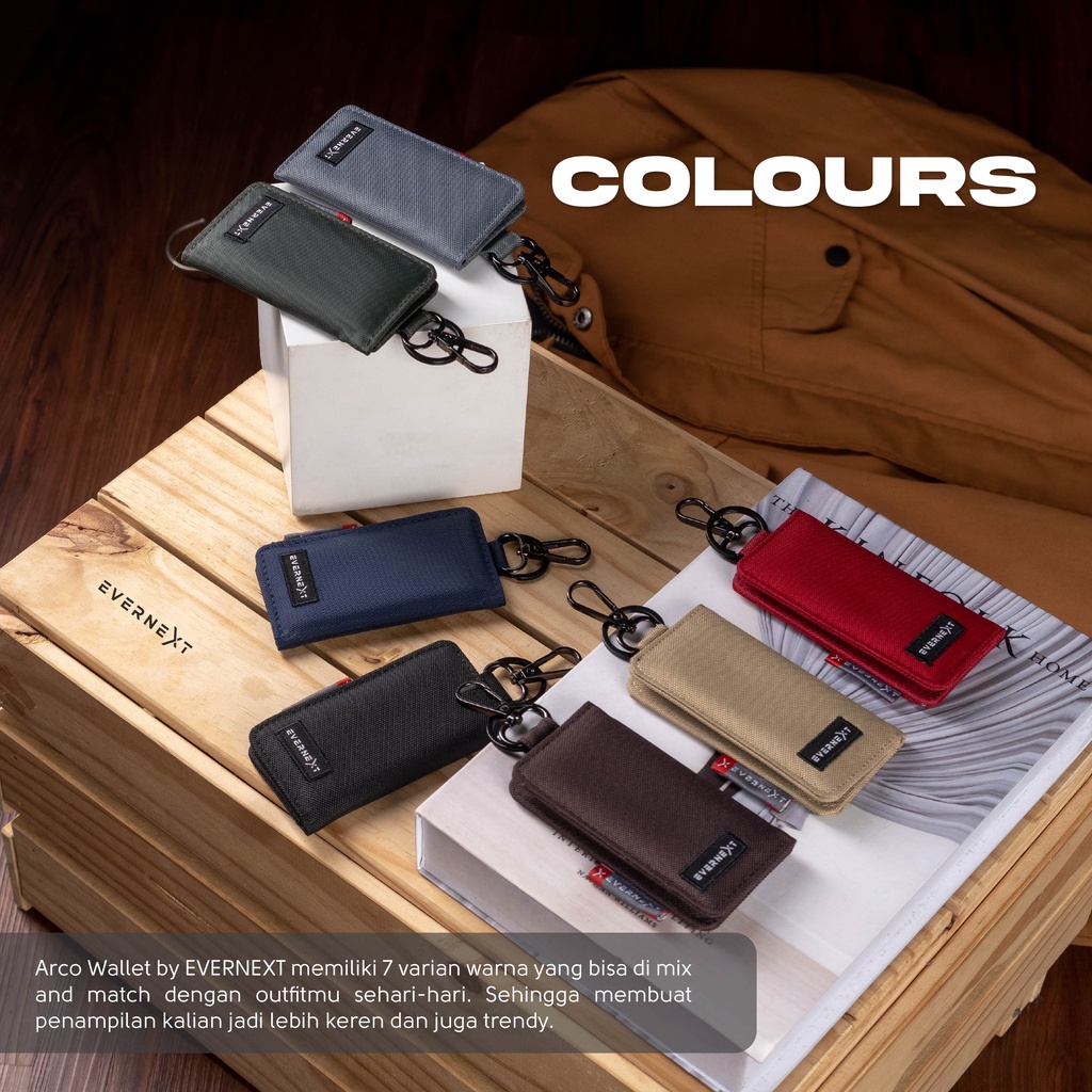 Gantungan Kunci Kendaraan Key Wallet Organizer Dompet Kartu Stnk SIM Etoll Motor Mobil – KHAKI