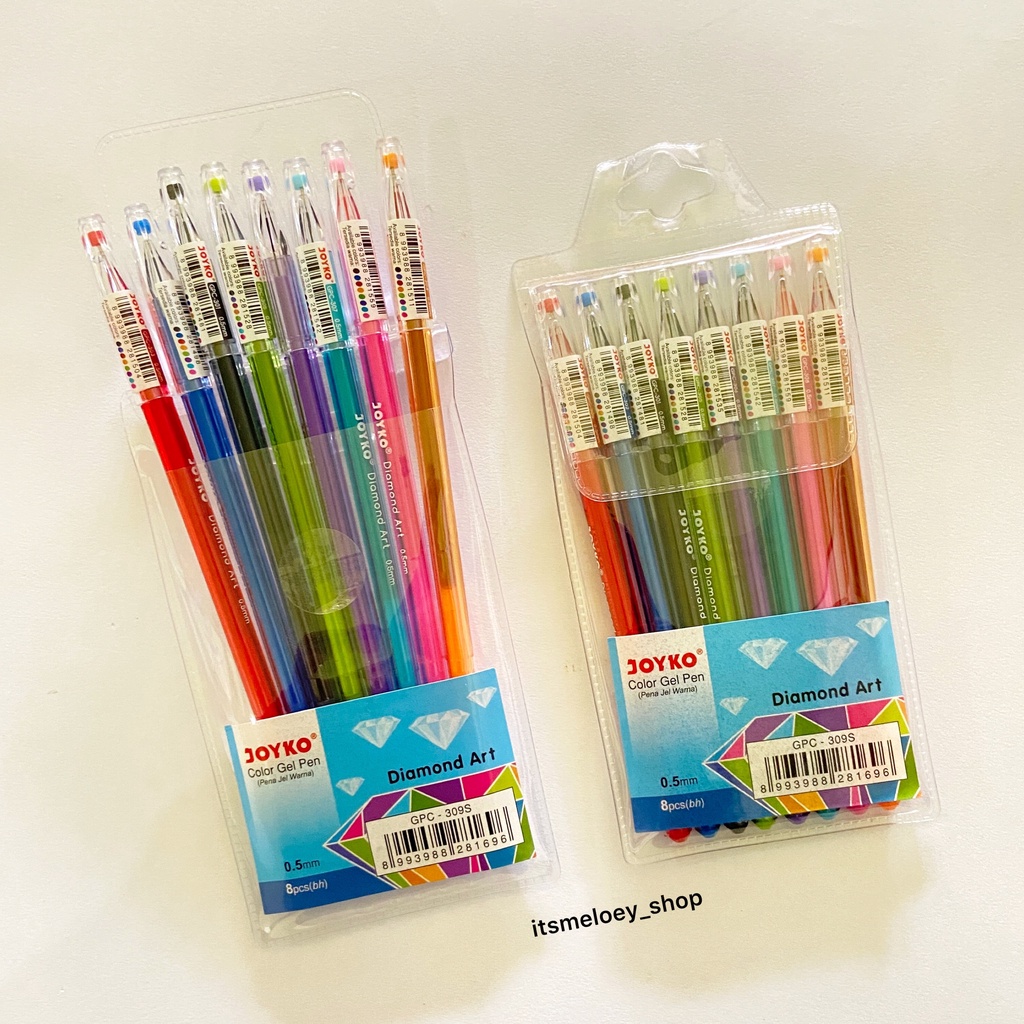 Pulpen Gel Joyko GPC-309S Diamond Warna - Set / Pulpen Warna Joyko / Pulpen Diamond Warna Joyko