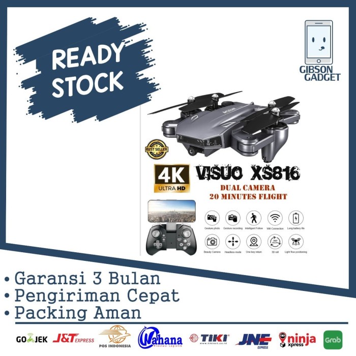 Visuo XS 816 XS816 Drone Dual Camera 4K 20min Fly Battle Shark Sharks