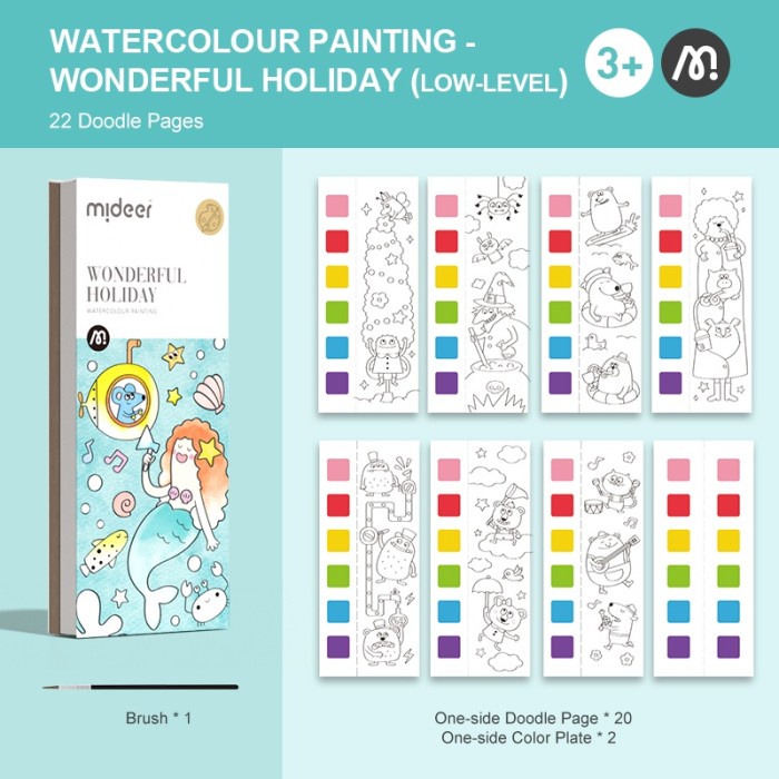 

DN40- Mainan Edukasi Anak Water Colors Painting / Buku Mewarnai - holiday KODE 212