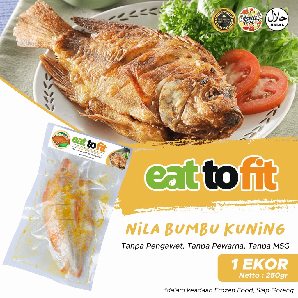 IKAN NILA BUMBU KUNING 1 EKOR EAT TO FIT FROZEN FOOD