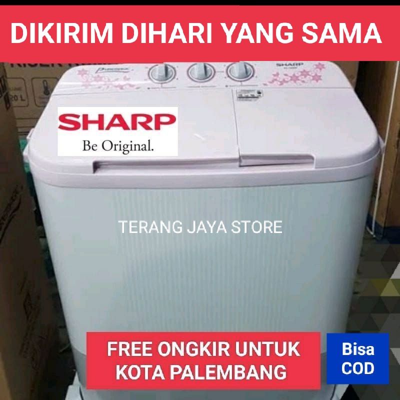 Jual MESIN CUCI 2 TABUNG SHARP 8KG LOW WATT EST80MW EST 80 MW EST 80MW ...