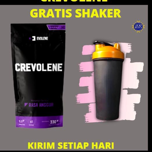 >XG34448< CREVOLENE CREATINE EVOLENE ANGGUR 330 GR GRAM 330GR 60 SERVING ORIGINAL BPOM HALAL CREATIN