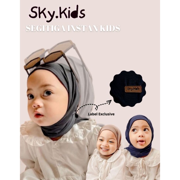 Jilbab Segitiga Instan SKy.Kids Bahan Jersey Premium