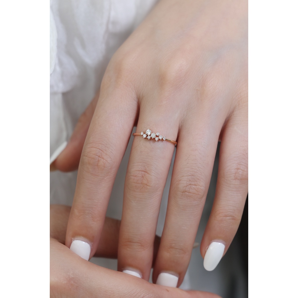 Cincin Model Terbuka Warna Emas 18K Gaya Korea untuk Wanita