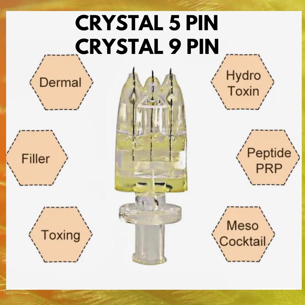 Needle Crystal 5 Pin 9 Pin 1 Pin  Jarum Crystal 5 Pin 9 Pin Meso Messo Syringe 5cc