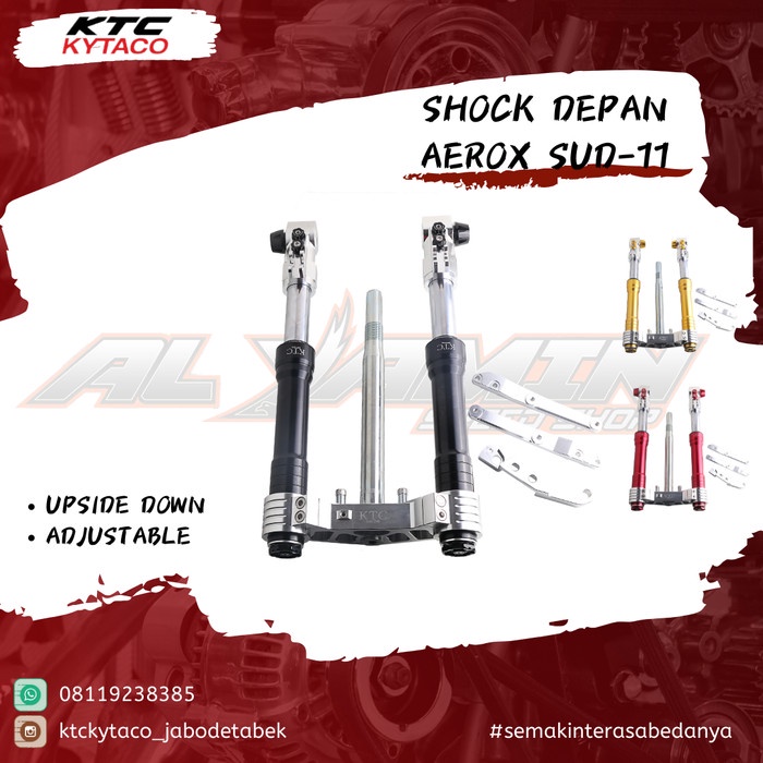 Shock USD upside down depan adjustable Aerox 155 Ktc kytaco