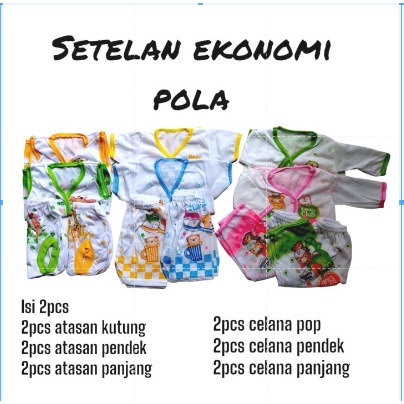 Paket Ekonomis isi 12pcs Perlengkapan Baju Bayi Baru Lahir Newborn Murah Hemat Dikantong