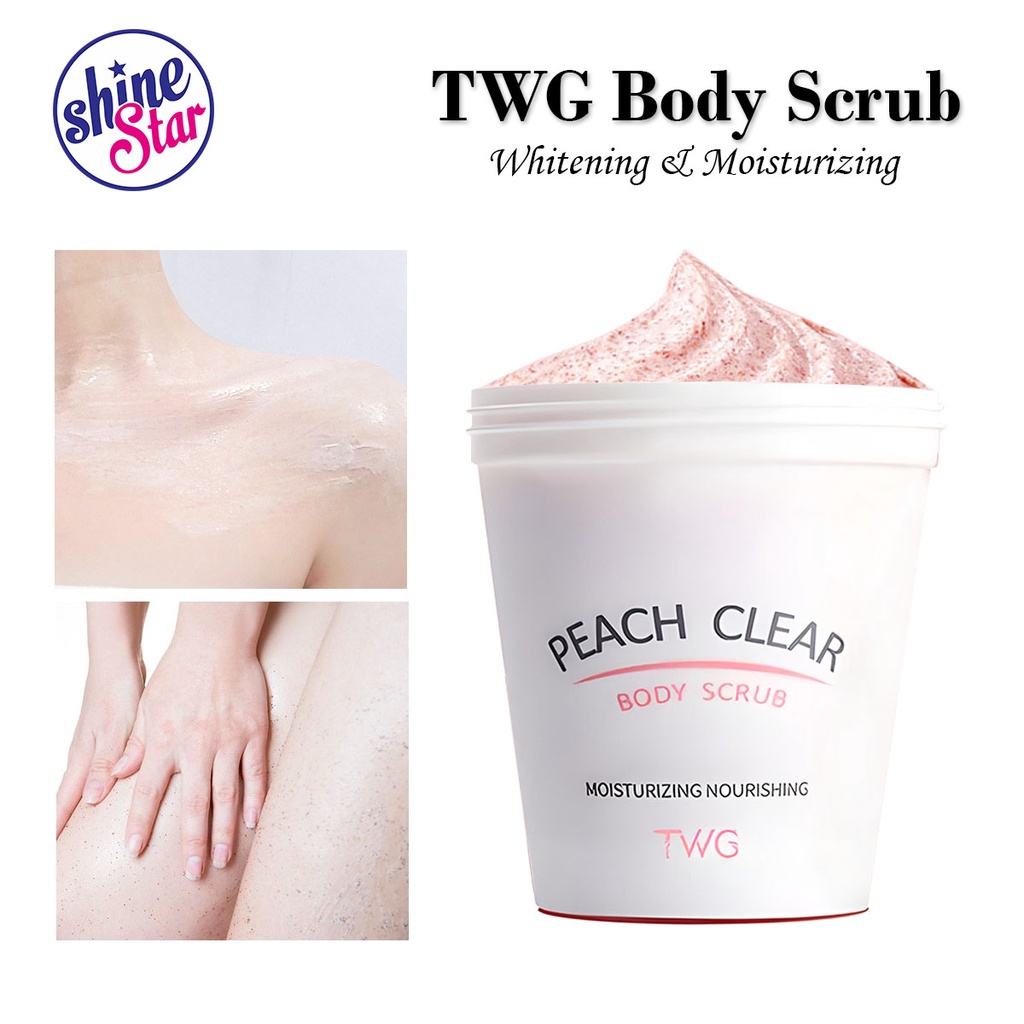 Body Scrub TWG Pemutih Badan / Body Scrub Peach Clear Ice Cream