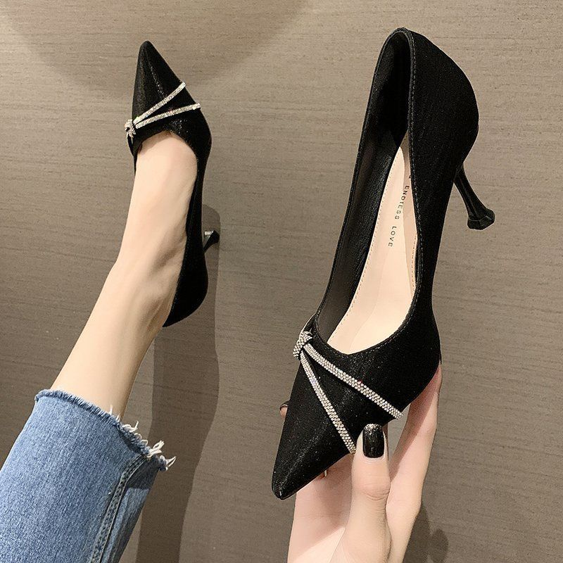 RYS - Illicit Elegant Sepatu Slip On Hak Heels Tinggi Wanita Fashion Pesta / Jalan Jalan - Ori Import