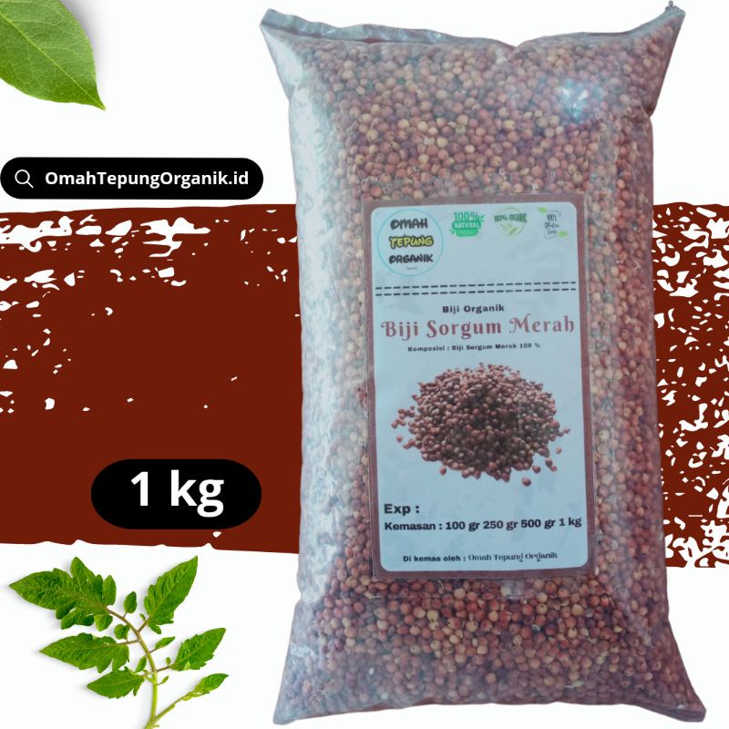 Biji Sorgum Merah kemasan 1 KG/Biji Sorgum Putih kemasan 1 KG/Beras Sorgum Merah kemasan 1 KG/Beras 