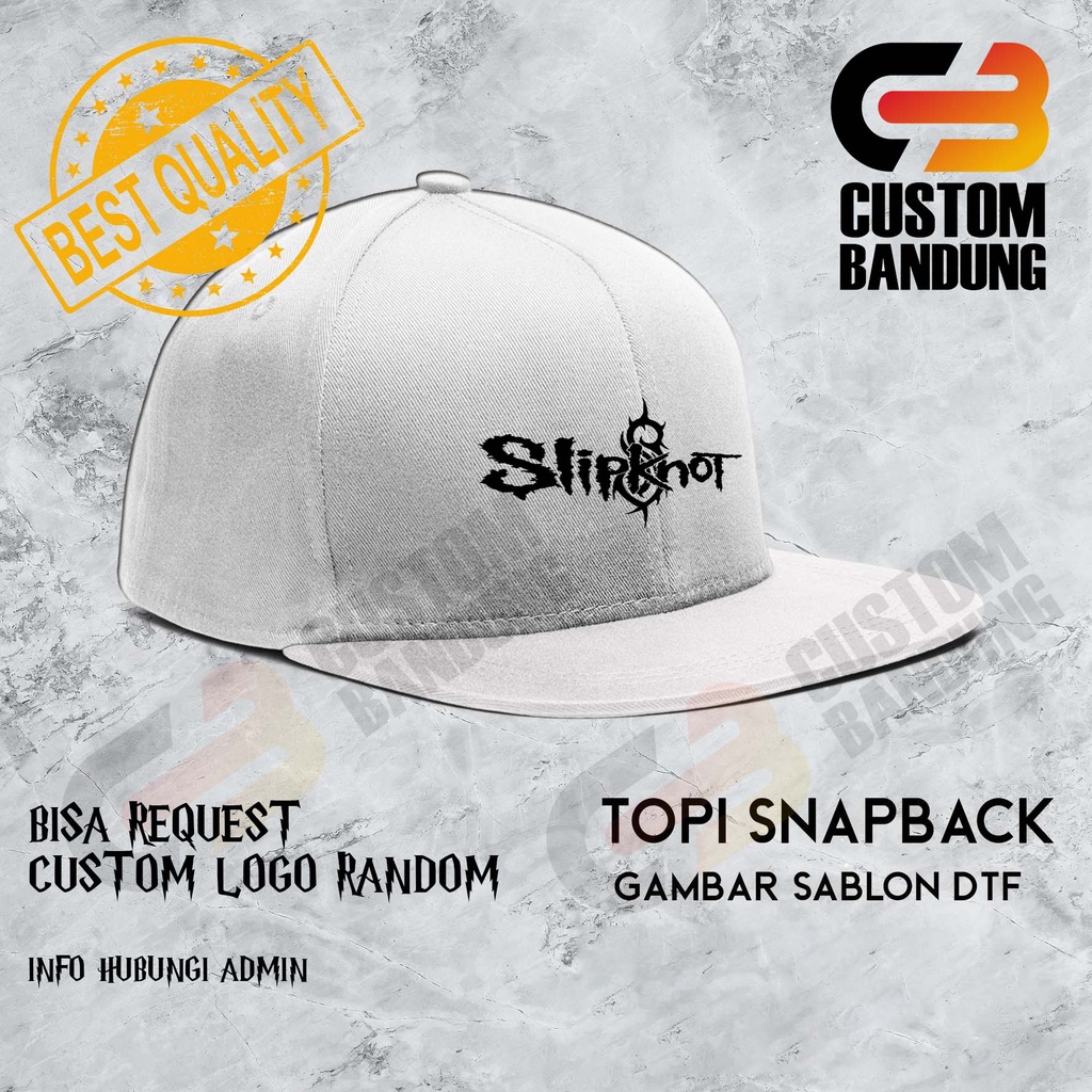 Topi Snapback SLIPKNOT  Pria Wanita Topi Cap Bisa Tulis Nama Bisa COD Original High Premium Quality