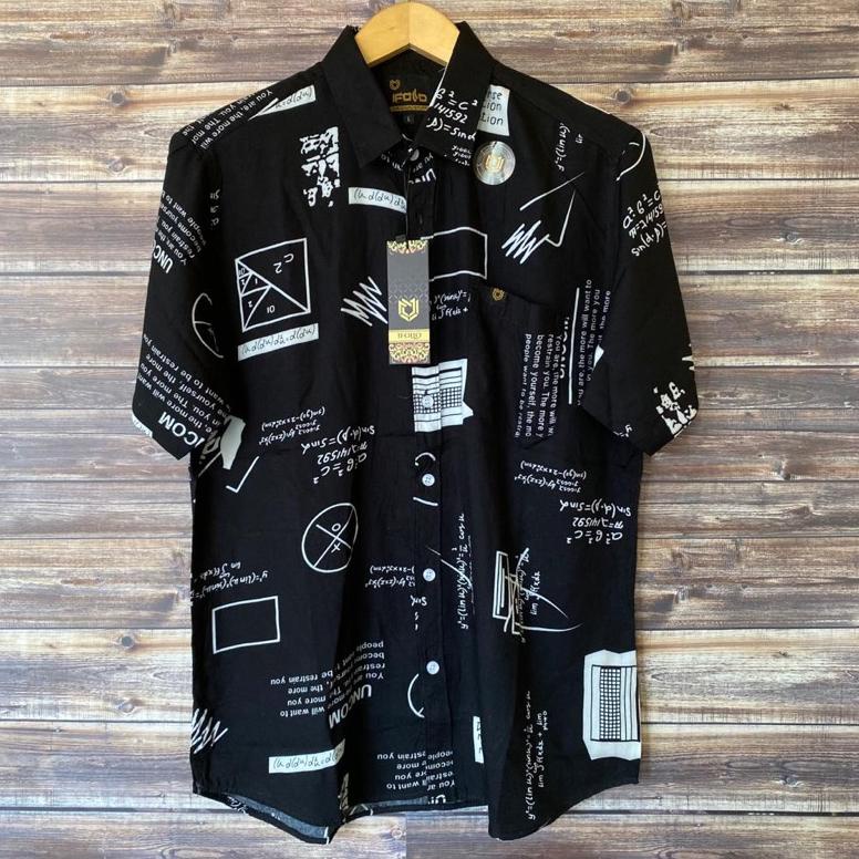 SALE KEMEJA PRINTING PRIA CASUAL /KEMEJA SURFING MOTIF DAUN BUNGA PANTAI TERPOPULER