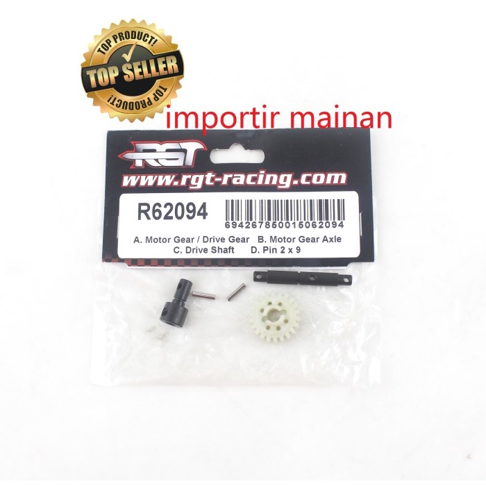 Part Rc Car Rgt 136161Motor Gear Drive Shaft No R62094 #Original