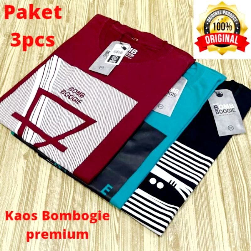 { COD } PAKET 3PCS 100 Kaos bombogie | kaos distro | kaos bombogiee pria | 3pcs 100rb | kaos pria distro | kaos cowok/ baju bombogiee / baju kaos / baju pria distro /  kaos premium / baju / kaos/ Kaos pria big size / kaos pria