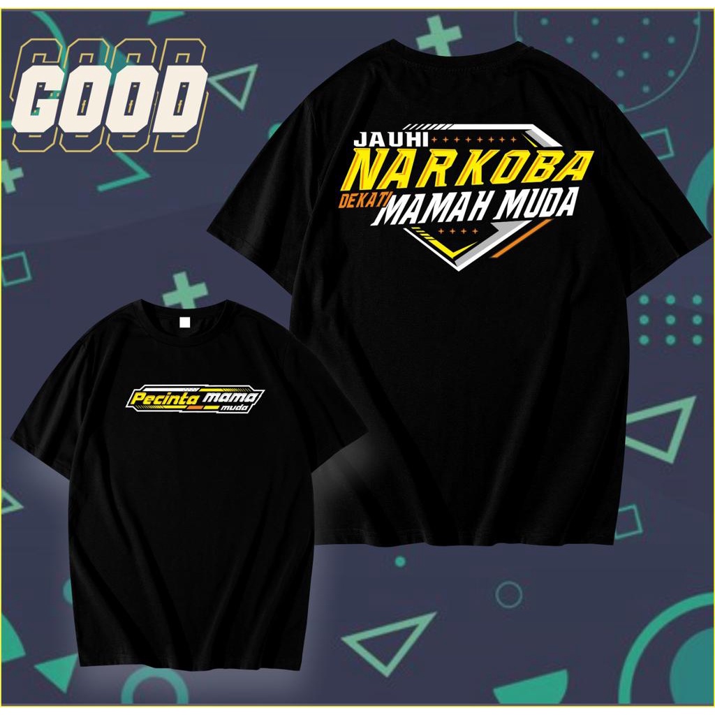 Bossablon- KAOS PECINTA MAMA MUDA Premium Katun Kaos pria driver muda