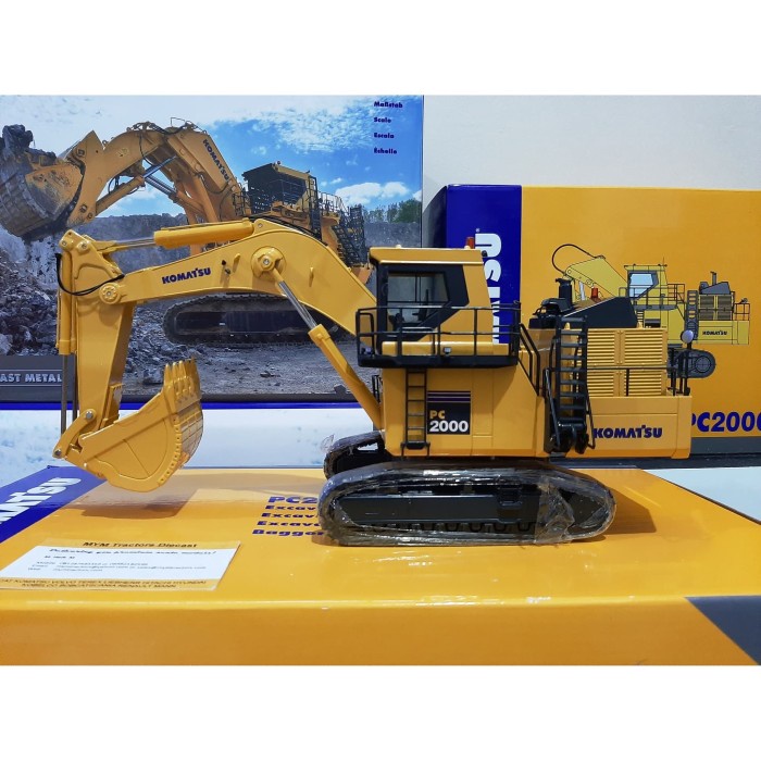 RWF Diecast Miniatur Alat Berat Komatsu PC2000-8 Backhoe (1:50) Koleksi
