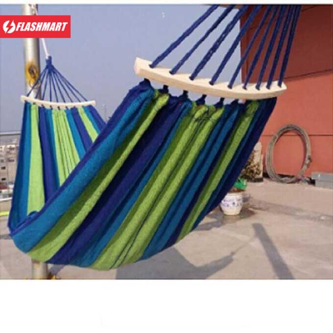 Flashmart Hammock Tempat Tidur Gantung Canvas Anti Rollover - JS427
