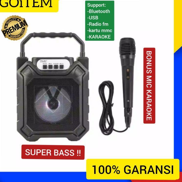 Pengepul Speaker bluetooth karaoke + mic 668 speaker karaoke speaker bluetooth portable