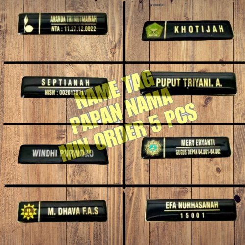 

CUSTOM PAPAN NAMETAG NAMA KUNINGAN DAN AKRILIK