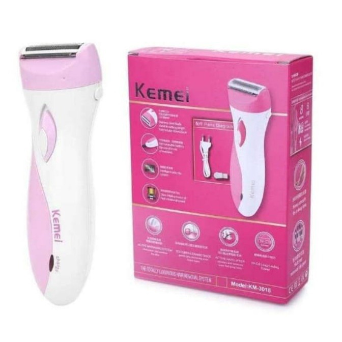 ALAT CUKUR BULU KEMEI KM-3018 LADY SHAVER WOMAN CUKURAN WANITA KM 3018