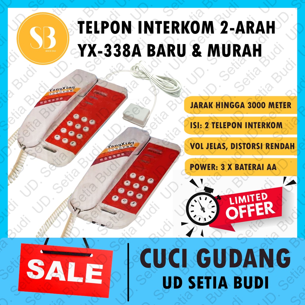 Telepon Interkom 2 Arah Isi 2 Yang Xing YX-338A Baru dan Murah