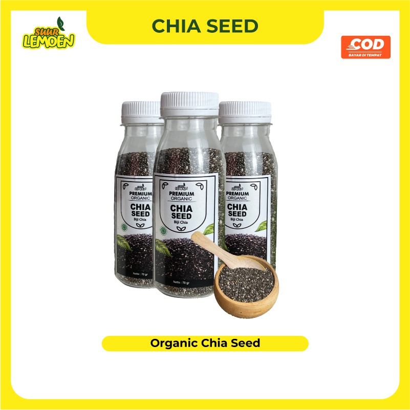 SUUR LEMOEN - Biji Chia Seed Organik 250gram 500 gram / Organic Chia Seed Mexico / Black Chia Seeds Untuk Diet Original Premium