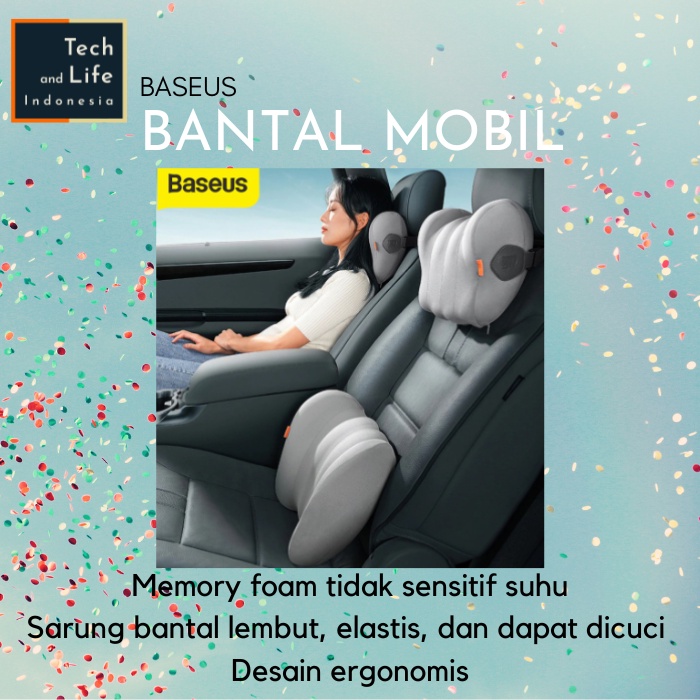 Bantal Punggung Mobil Baseus Lumbar Memory Foam Pillow